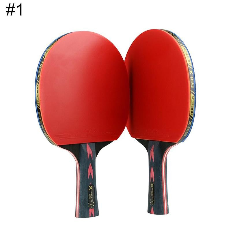 2 Pcs 5 Star Set Tennis Racket Table Carbon Light Powerful Ping Pong Paddle Bat