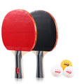 Ping Pong Paddle Set 2 Table Tennis Rackets and 3 Balls with Cover Bag for 2 Players