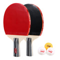 Ping Pong Paddle Set 2 Table Tennis Rackets and 3 Balls with Cover Bag for 2 Players