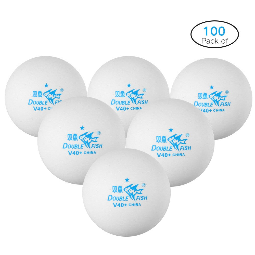 Double Fish Pack of 100 Table Tennis Training Balls 1 Star Ping Pong Balls 40mm