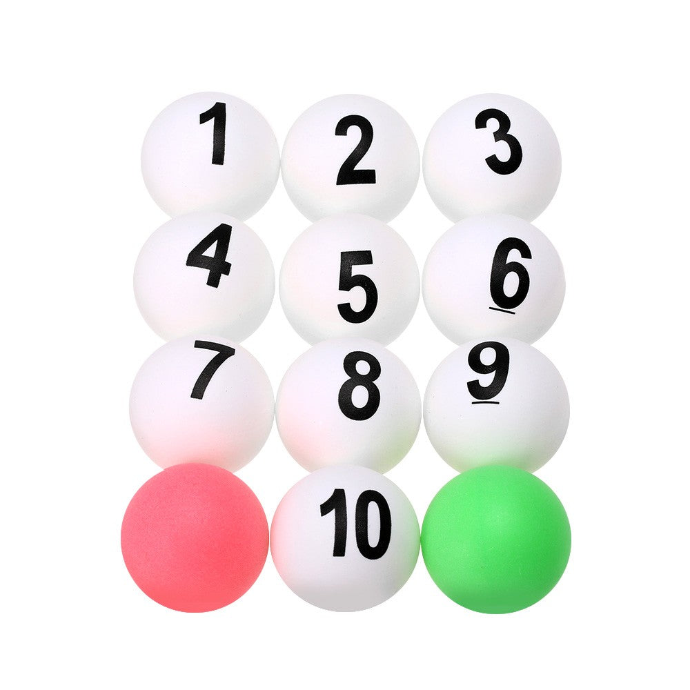 12pcs Numbered Ping Pong Balls Entertainment Game Table Tennis Balls