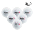 60Pcs 3 Star Ping Pong Balls Practice Training Table Tennis Balls