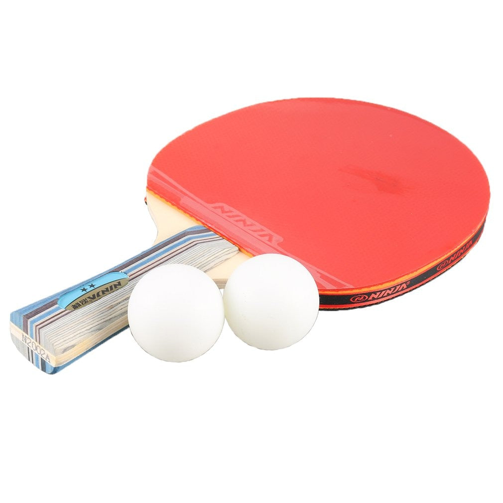 Table Tennis Racket Ping Pong Paddle Short Or Long Handle Training Table Tennis Racket With 2 Balls For Entertainment